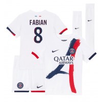 Stroje piłkarskie Paris Saint-Germain Fabian Ruiz #8 Koszulka Wyjazdowej dla dzieci 2024-25 Krótki Rękaw (+ szorty)